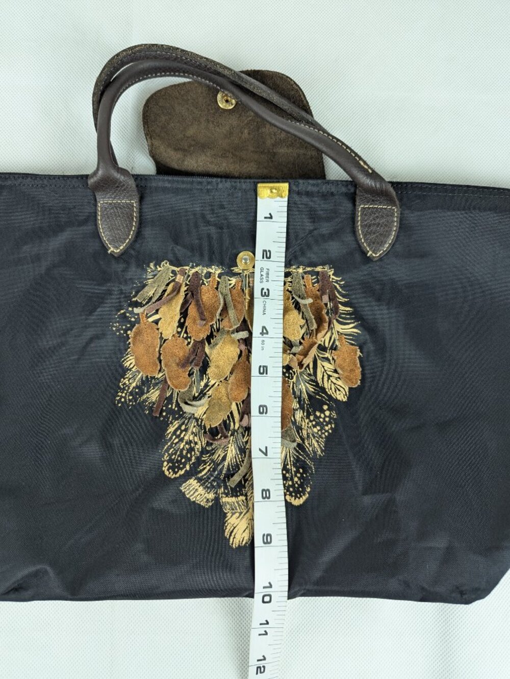 Longchamp "Apache" Bag Model Depose Limited Edition Black Nylon Made in France. - Picture 12 of 15